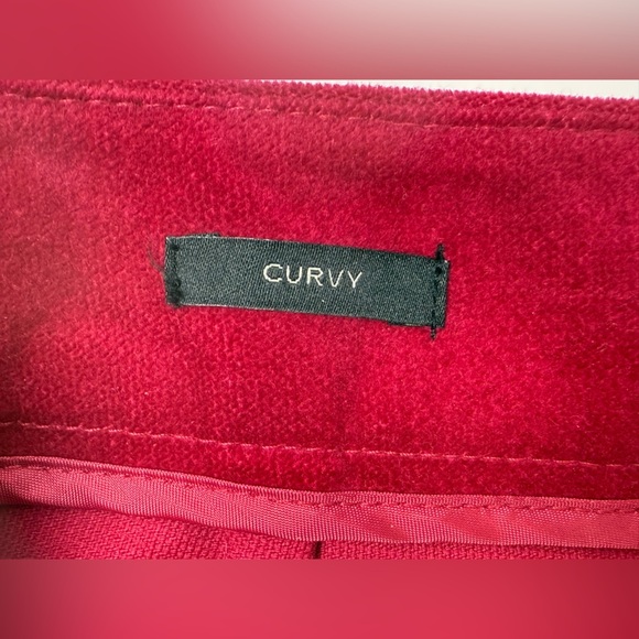 Talbots Women’s  Red Velvet Pleated Front Curvy Pants Side Zip Size 4 Career - Picture 4 of 11